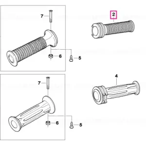 Right grooved handle - BMW Motorrad Cumpărături sigure