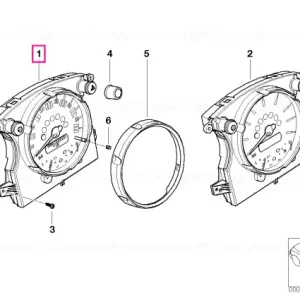 Speedometer, instrument panel KM/H - BMW - Mini Chilipir