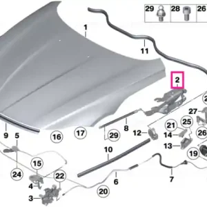 Right engine hood hinge - BMW Cel mai vândut