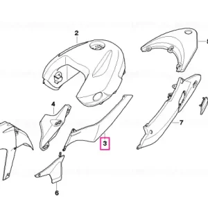 Cumpărături sigure Lateral trim panel, right BIARRITZ-BLUE - BMW Motorrad