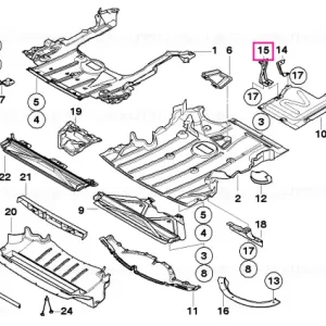 Holder, underbody panelling - BMW Nu rata