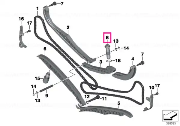 Ofertă specială Chain tensioner, left - BMW Motorrad