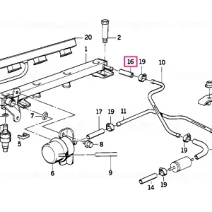 Kit furtun combustibil cu clema, 70mm/FPM - BMW Seria 3 E30 E36, Seria 5 E34, Seria 7 E32 E38, Seria 8 E31, Z3 E36 Reducere de preț