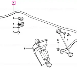 Stabilizer, front D=24MM - BMW Transport gratuit