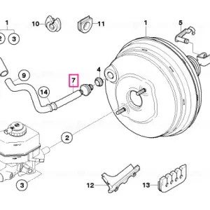 Retur gratuit Vacuum pipe with non-return valve - BMW