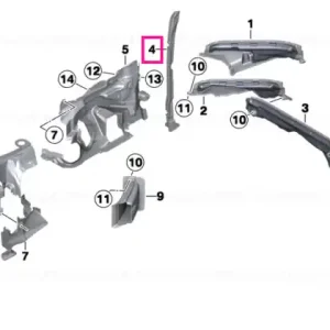 Etanşare compartiment motor, dreapta - BMW Ofertă exclusivă