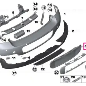 Ofertă limitată Frame for license plate, rear CHROM - BMW - Mini
