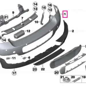 Bestseller Panel, bumper, primed, rear CHROM - BMW - Mini