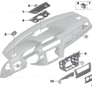 Ornament tablou bord dreapta BEIGE - BMW Discount