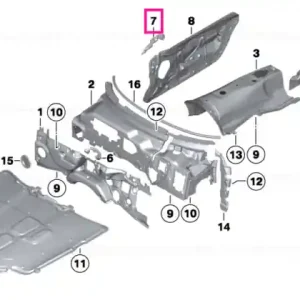 Disponibil imediat Sound insulation, window cavity, left - BMW
