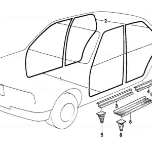 Sill strip rear SILBERGRAU"M5" - BMW Retur gratuit