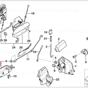 Door handle inner right KARBID - BMW Cel mai vândut