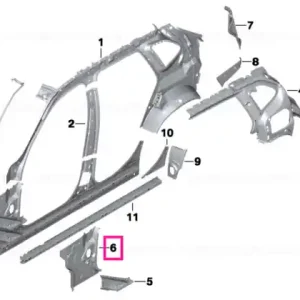Doar azi Right interior column A - BMW