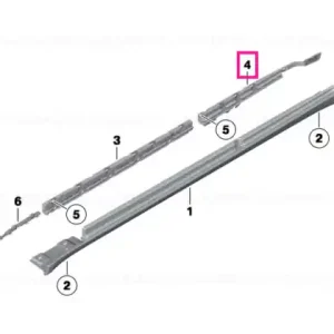 Plată securizată Retaining strip, sill, rear right - BMW