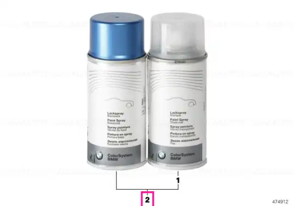 Spray-paint set Dunkelgrün II unicolor 2X150ML 307 - BMW Preferatul clienților