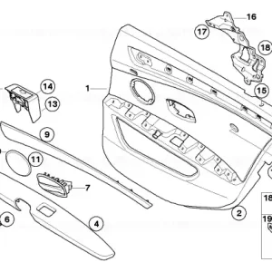Grab handle, imitation leather, right SCHWARZ - BMW Bestseller