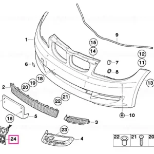 Drilling template, licence plate front - BMW Reducere specială