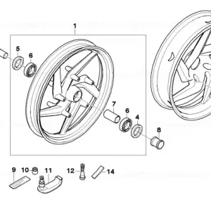 Cast rim, rear 4,00X17" - BMW Motorrad Retur gratuit