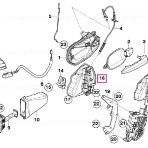 System latch, left - BMW Reducere specială