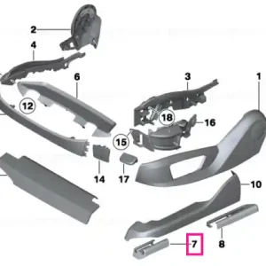 Banda sina scaun fata stanga SCHWARZ - BMW Ofertă specială