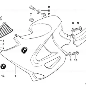 Rear rght lateral body part,prime coated - BMW Motorrad Disponibil imediat