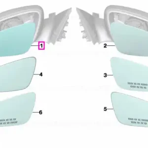 Geam asferic oglinda exterioara stanga, cu incalzire, wide-angle - BMW Seria 1 F20 F21, Seria 2 F22 F23 F87 M2, Seria 3 F30 F31 F34 F35, Seria 4 F32 F33 F36 Ieftin