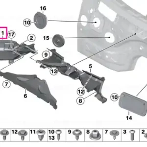 Popular Left engine compartment partition - BMW