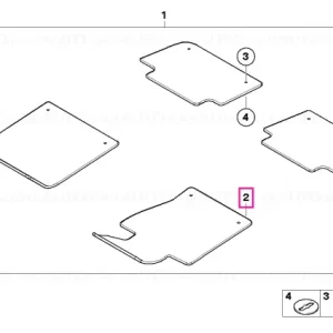 Disponibil imediat Floor mat velours driver side QUOTE COLOUR - BMW