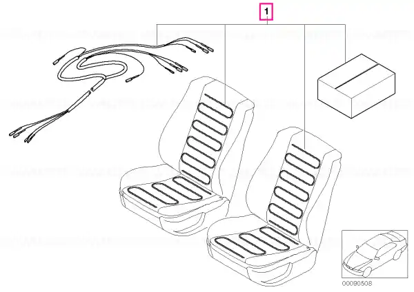 Chilipir Inst.kit for seat heating on both sides - BMW