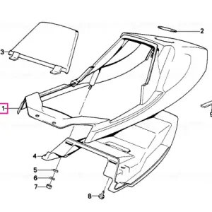 Tail part upper GRUNDIERT - BMW Motorrad Retur ușor