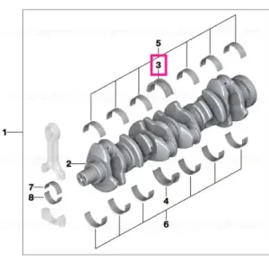 Guide-bearing Shell white 60,00MM(0) - BMW Expediere rapidă