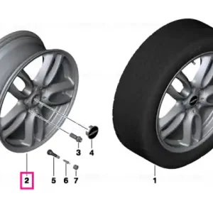 Disk wheel, light-alloy, gloss black 7 1/2JX19 ET:52 - BMW - Mini Ieftin