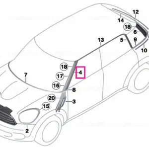Livrare rapidă Capac coloană A, stânga - BMW - Mini
