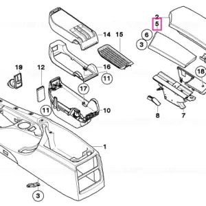 Centre arm rest BEIGE - BMW Nu rata