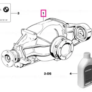 Exchange final drive with differential I=3,15 - BMW Reducere