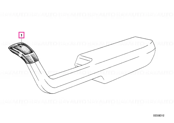 Armrest upper part front right PERGAMENT - BMW Chilipir