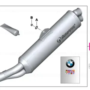 Sports rear silencer AKRAPOVIC - BMW Motorrad Transport gratuit