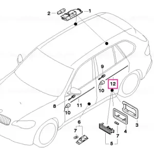 Livrare rapidă Ghid lumină panou ușă spate dreapta - BMW