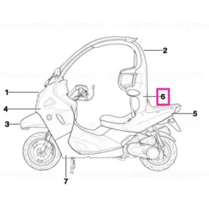 Retur ușor Fairing, shoulder bow, left primed - BMW Motorrad