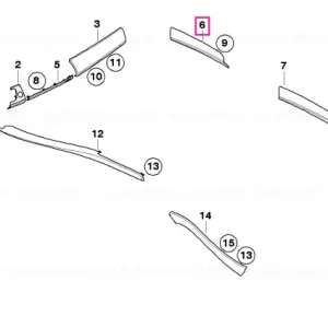 Preț redus Decorative strip, door front right SATINSILBERMATT - BMW