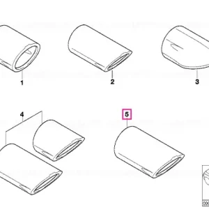 Ornament țeavă evacuare 55X65 MM - BMW Ofertă