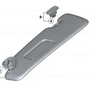 Sun visor without label, right CARBON BLACK - BMW - Mini Reducere de preț