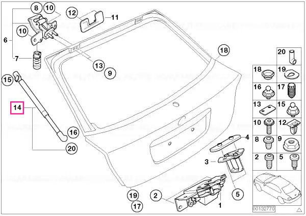 Premium Arc presurizat scurtat L=597MM/680N - BMW