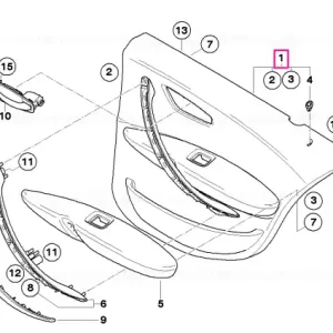 Door lining cloth rear left ANTHRAZIT - BMW Lichidare de stoc