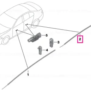 Optical conductor, door, rear top left - BMW Premium