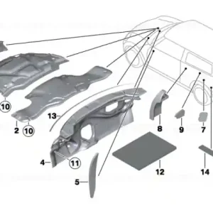 Heat insulation,engine comp.lid, diesel - BMW - Mini Ofertă specială