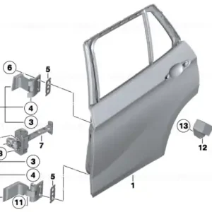 Chilipir Right upper rear door hinge - BMW