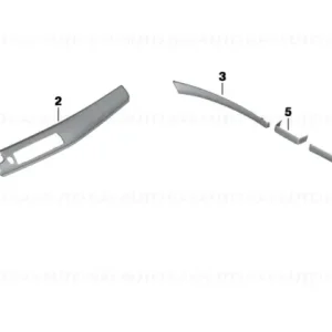 Preț redus Panou ușă lemn Fineline spate stânga - BMW