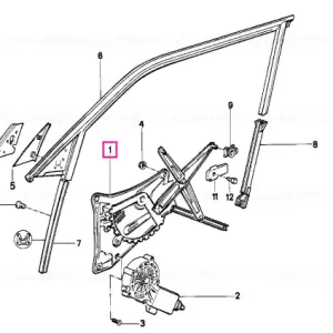 Electr.window lifter front right - BMW Plată sigură