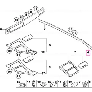 Decorative strip, left BAMBUS ANTHR. - BMW Ofertă de sezon